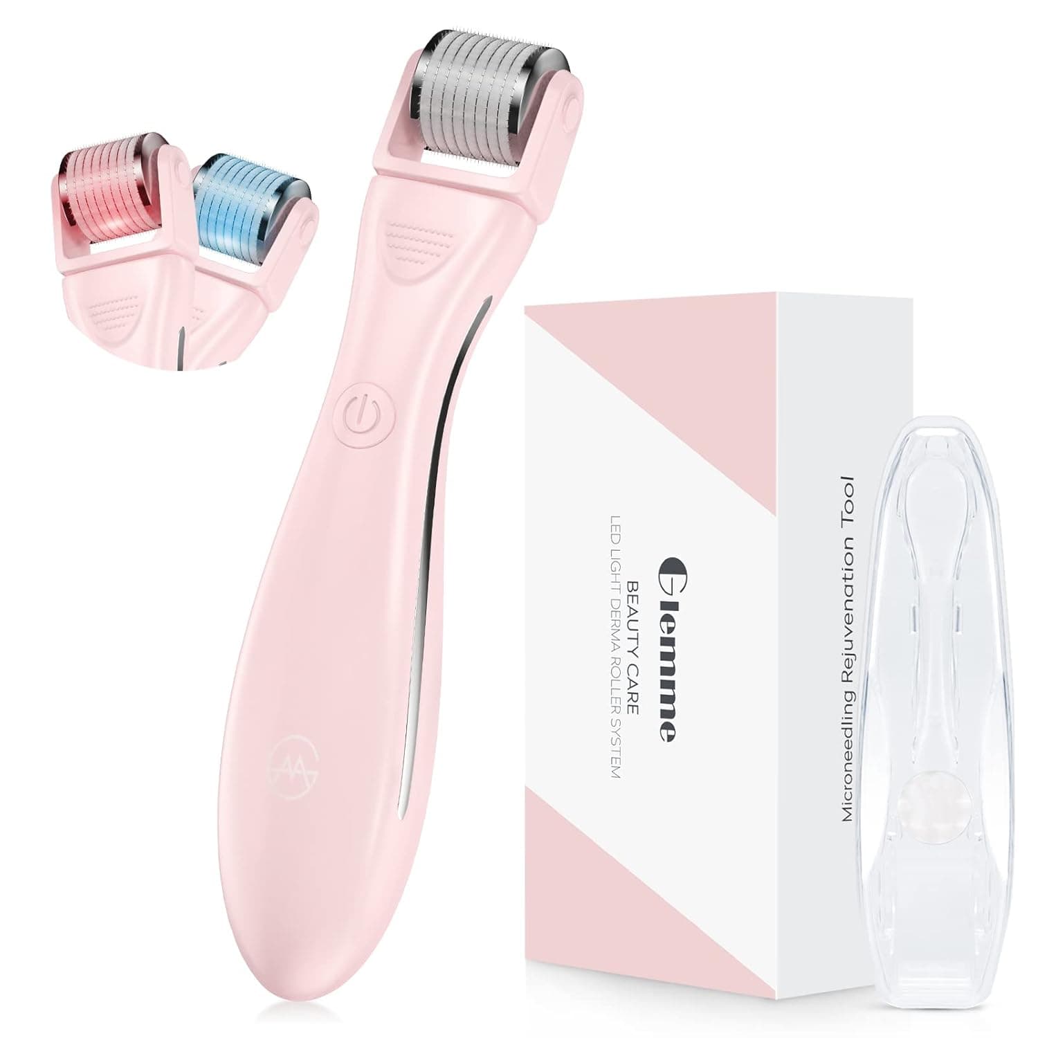 Microneedle Derma Roller for Face Skin Body and Hair Growth, Facial Dermaroller Tool 540 Titanium Micro Needles