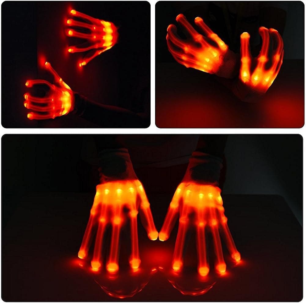 Alohaa LED Gloves Knit Gloves Party Light Show Gloves For Clubbing, Rave Birthday Disco Christmas Halloween And Party