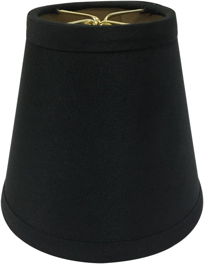 Royal Designs Hardback Empire Chandelier Basic Lamp Shade, Black, 3" x 5" x 4.5"