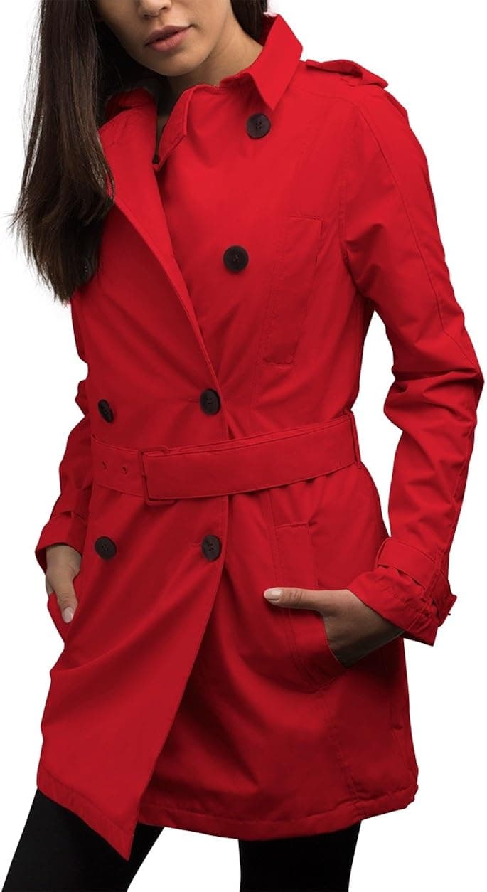 SCOTTeVEST Trench Coat for Women - 18 Hidden Pockets - Water Resistant Jacket for Travel & More