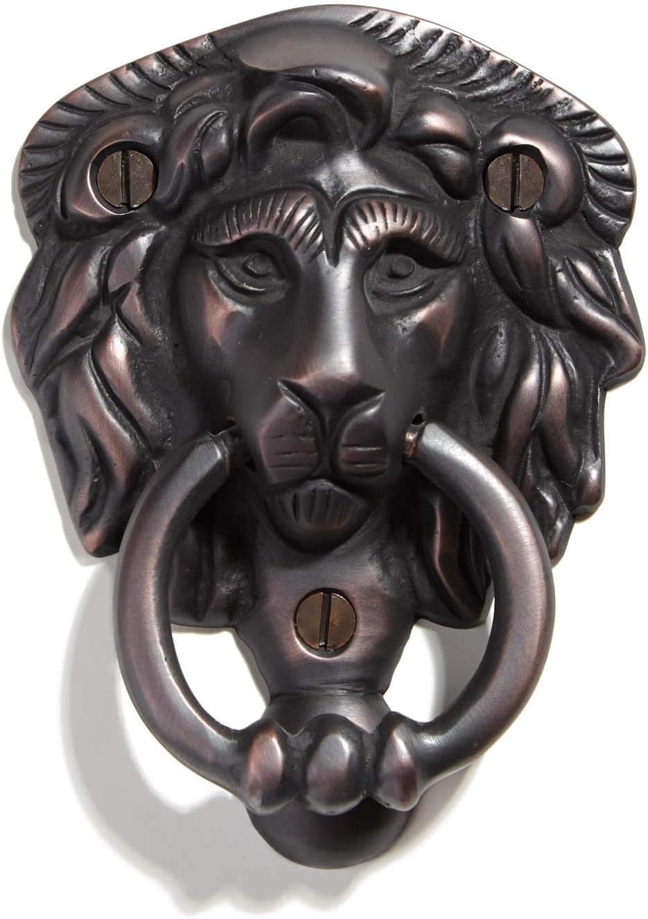 Naiture Brass Noble Lion Door Knocker In Oil Rubbed Bronze Finish