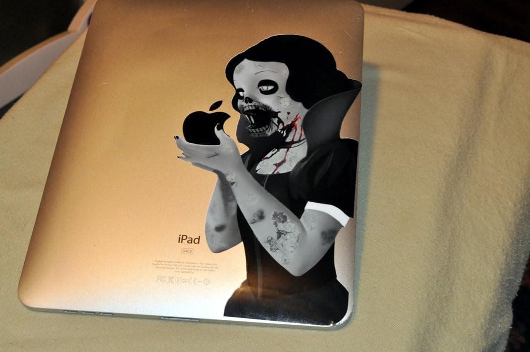 Zombie Princess Decal for iPad / iPad2 / the new iPad - glossy vinyl sticker