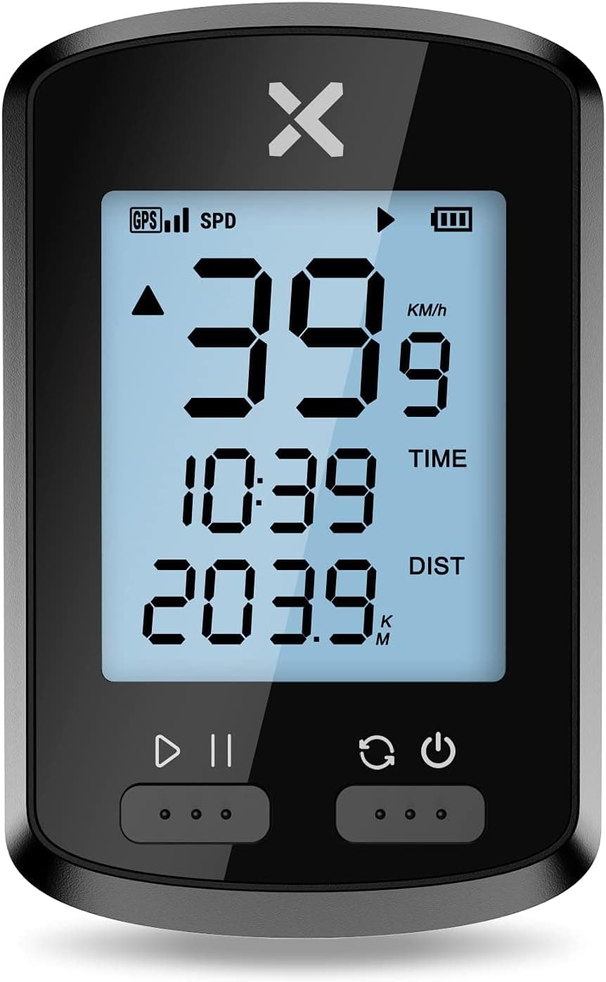 2022 Wireless Bike Computer, G+ GPS Speedometer Support Strava and Trainingpeaks, IPX7 Waterproof Bicycle ANT+ with Cadence Cycling Computers