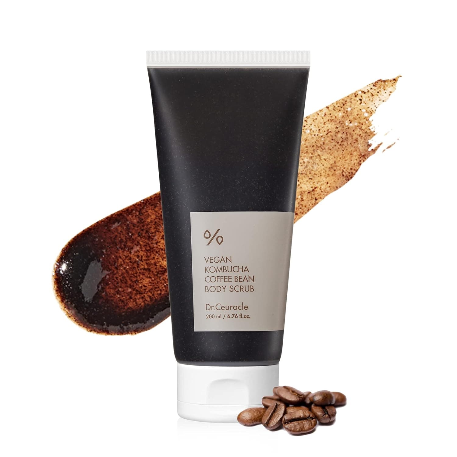 [Dr.Ceuracle] Vegan Kombucha Coffee Bean Body ScrubㅣUpcycled Coffee Grounds and Sugar for Ultra Hydrating and EmulsifyingㅣMicro Bubbles Deep Cleansing ImpuritiesㅣParaben FreeㅣExfoliating Face, Foot
