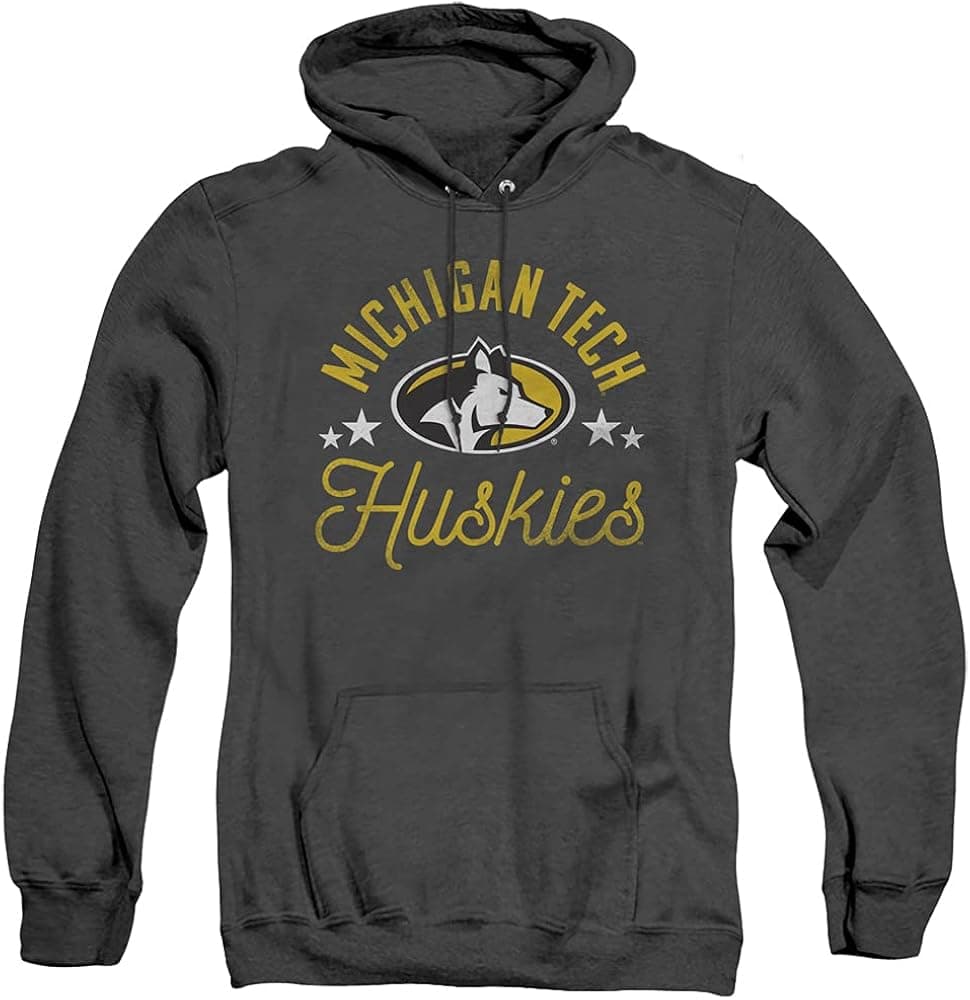 Michigan Tech University Official Huskies Unisex Adult Pull-Over Hoodie