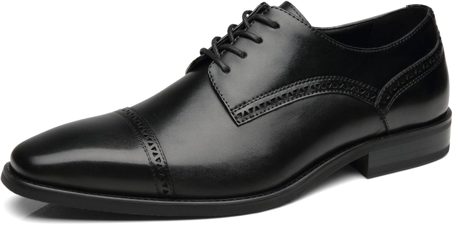 NXT NEW YORK Mens Dress Shoes Geniune Leather Slip On Loafer Shoes Moc Toe Shoes Zapatos de Hombre Cap Toe Comfortable Classic Modern Formal Business Shoes…