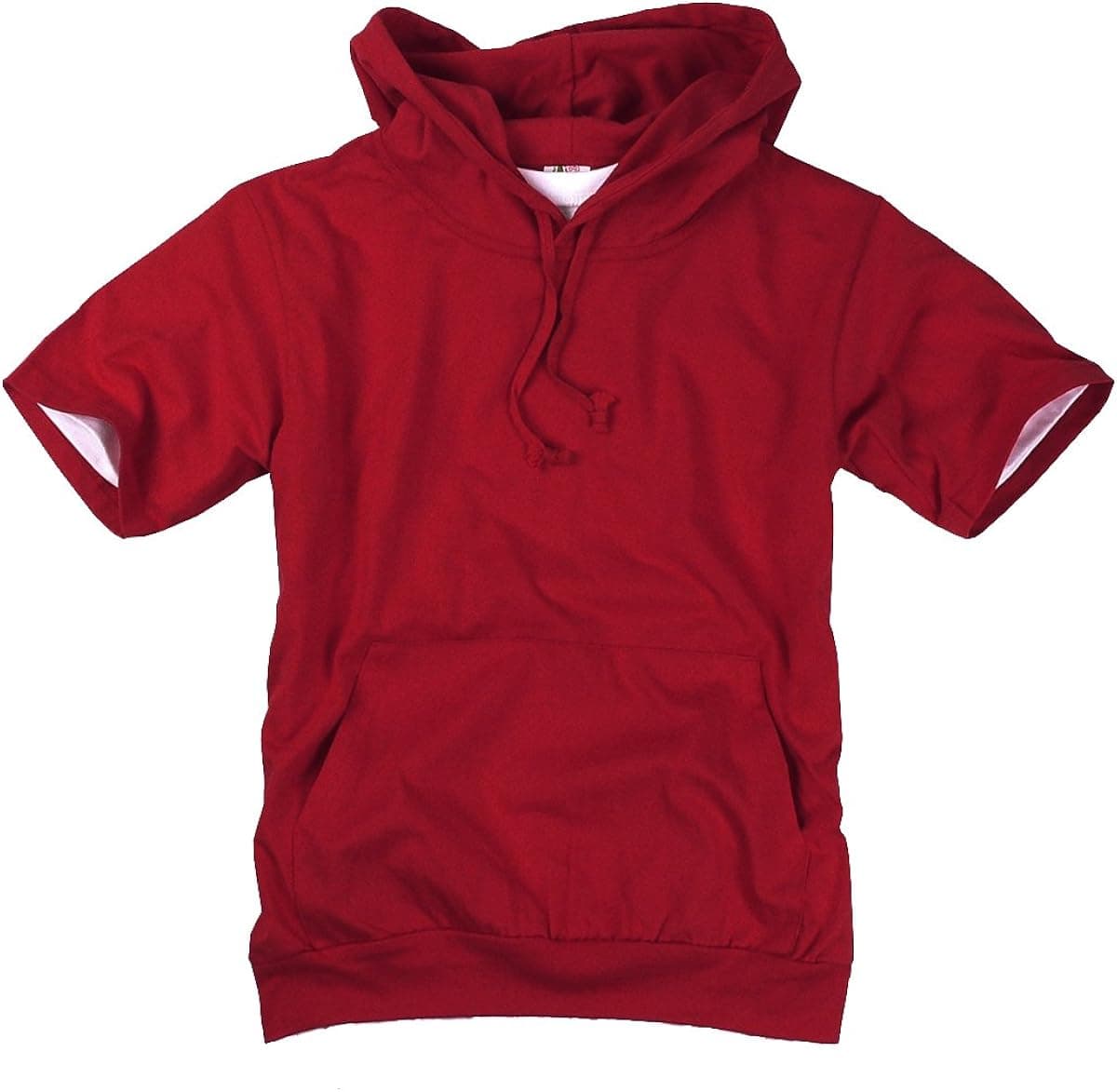 myglory77mall Mens Short Sleeve Basic Light Cotton 100% Hooded Tshirt Top Tee Hoody Hoodie