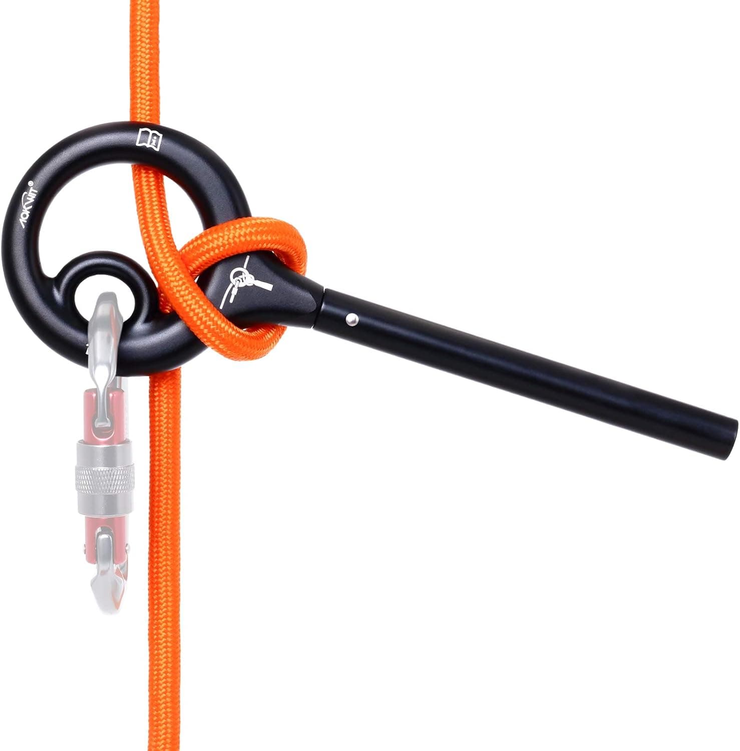 AOKWIT 9 Rescue Figure, Upgrade 8 Descender Climbing Gear Downhill Equipment Easy Operation Rigging Plate Aluminum Alloy Rigging Plate for Rock Climbing Belaying and Rappeling Device