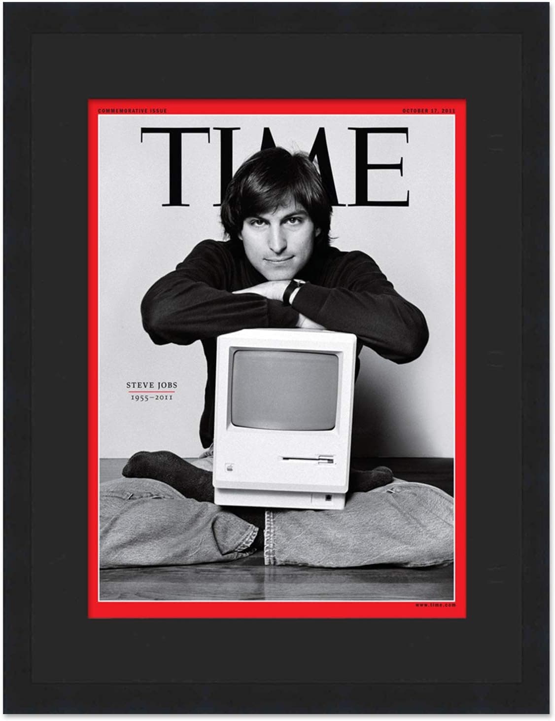 Time Magazine Display Frame - Complete with Acrylic, Backing, and Black Mat - Fits Any Magazine Measuring 8" x 10 3/4"