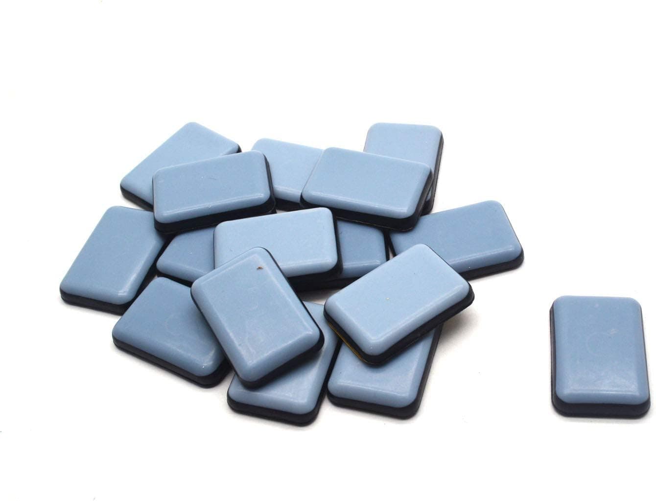 MY MIRONEY Rectangle Self-Stick Furniture Sliders 1.4" x 1" Heavy Duty Adhesive Furniture Movers for Carpet Pack of 16