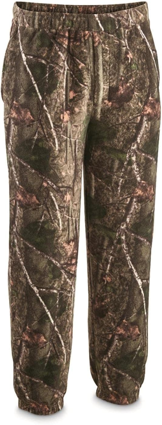 Huntrite Men's Camo Fleece Pants, Lightweight, Athletic Jogger Sweatpants with Pockets