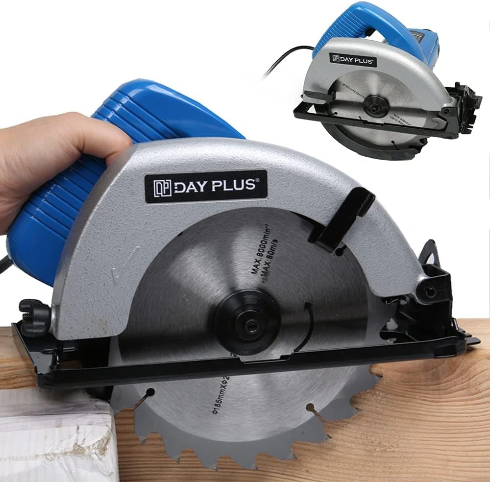 Circular Saw, Professional Electric Saw Tool, 900W 4700 RPM, 1 Saw Blade, Adjustable Cutting Depth for Wood, Logs, Plastic, Drywall, Ceramics & Thin Metals