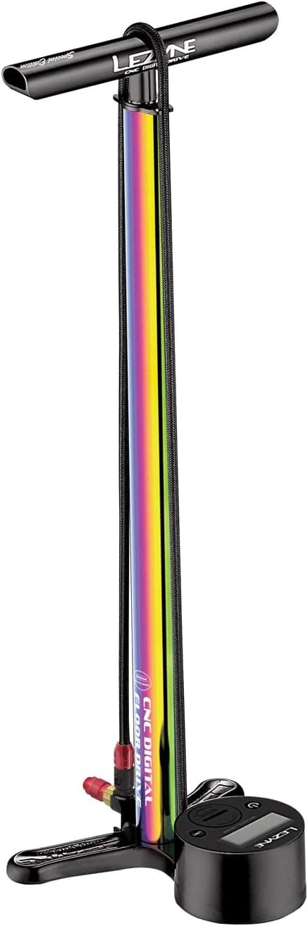 Lezyne CNC Digital Floor Drive Bicycle Floor Pump, ABS-1 Pro Chuck, Presta and Schrader Valve, 220PSI, Road, Mountain, Gravel Bike