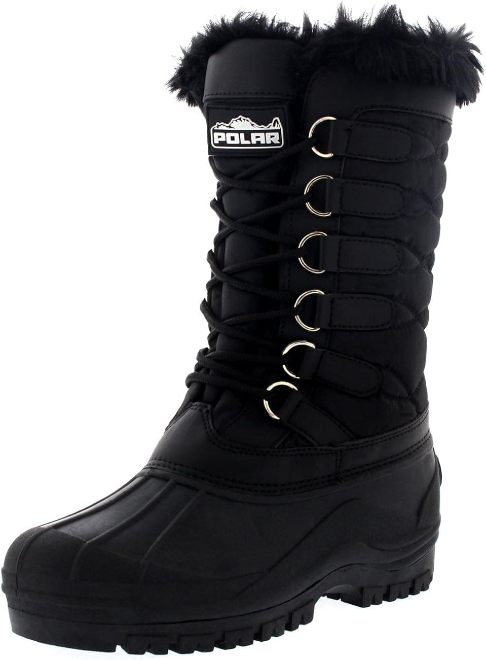 POLAR Womens Nylon Cold Weather Outdoor Snow Duck Winter Rain Lace Boo