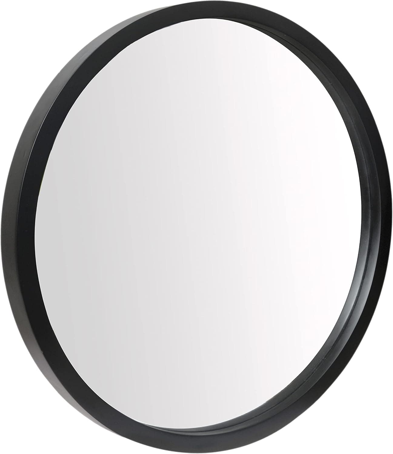 32 Inch Black Round Wall Mirror for Bathroom Large Circle Vanity Mirror for Wall Decor-Wooden Frame for Entryway Bedroom Living Room by NULIPING