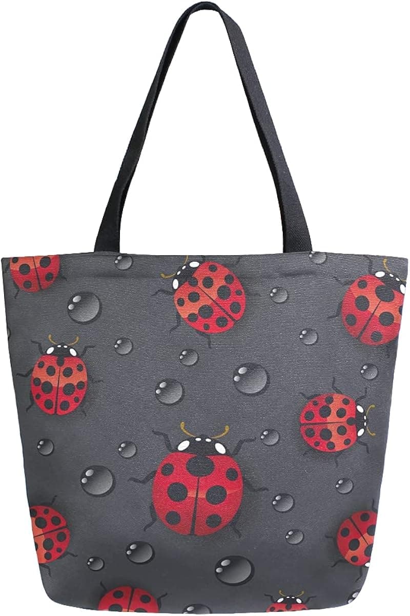 AUUXVA Top Handle Purse Canvas Tote Bag for Women Girls Gift Bag