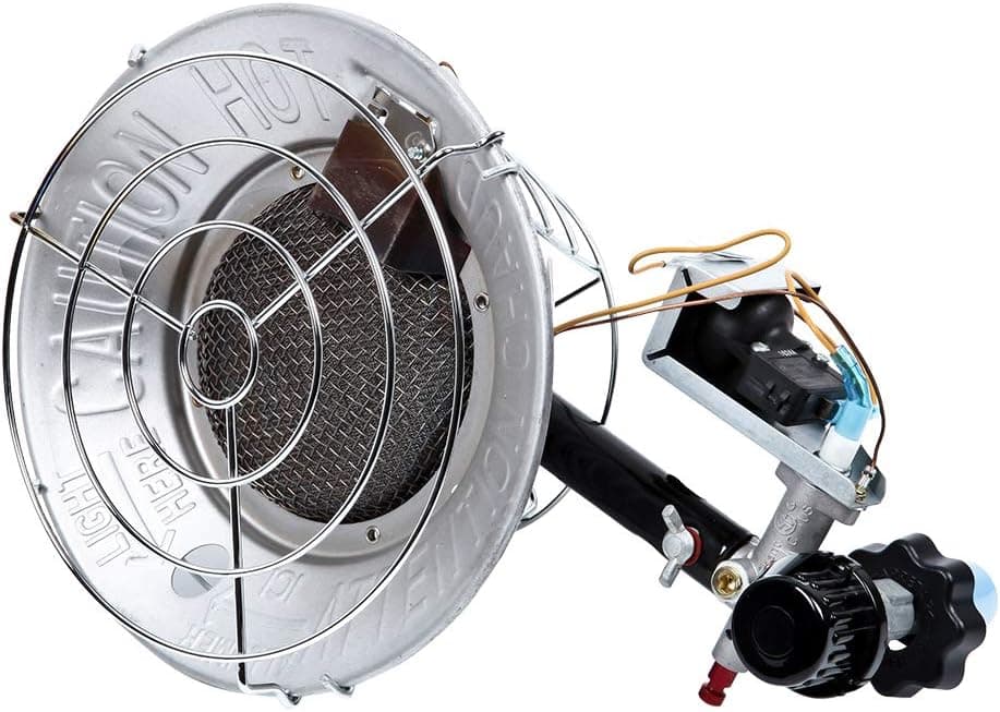 REMINGTON Portable Tank Top Propane Heater, Silver/Black