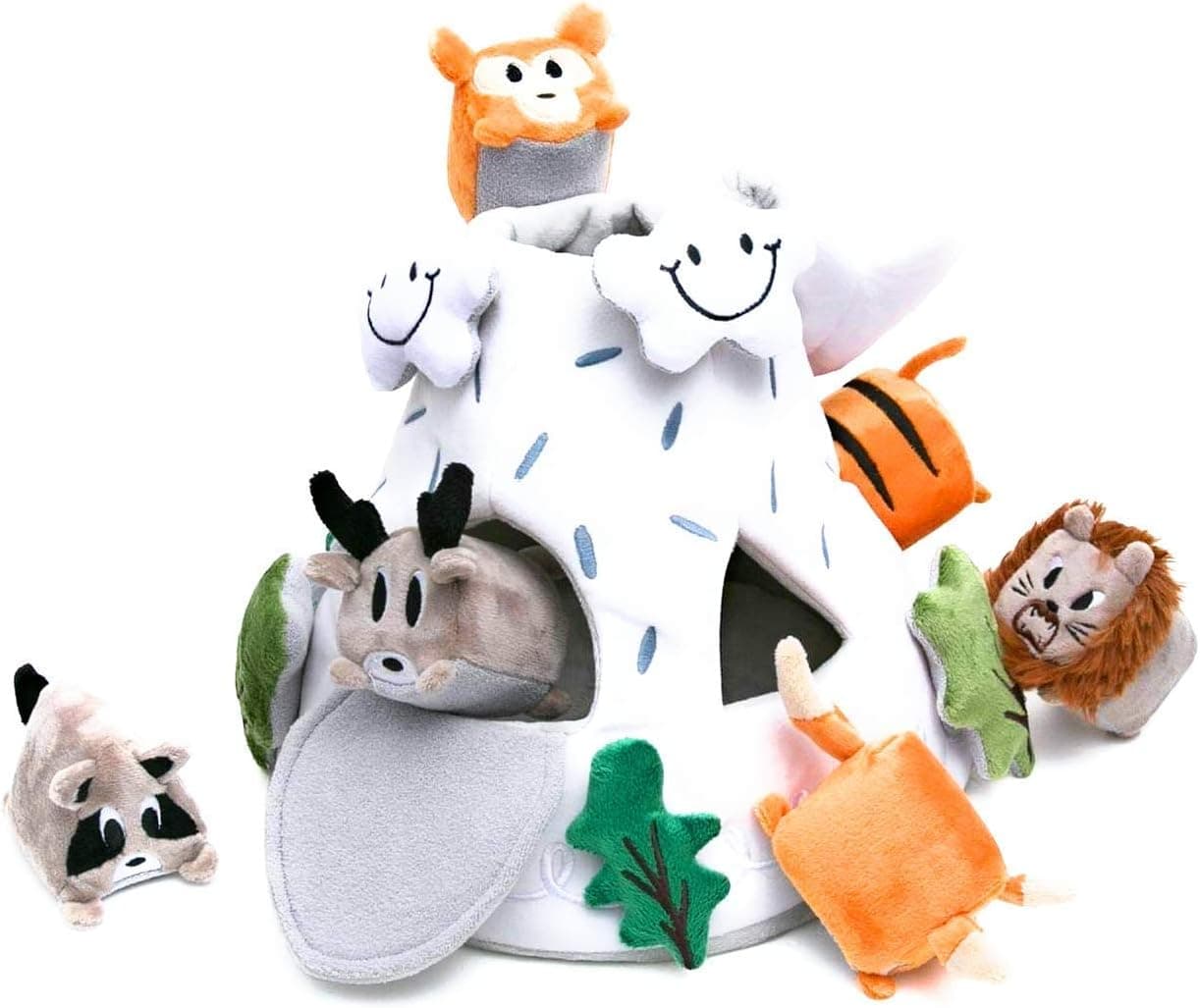 OK!DZO 12" Mountain & Animal Shape Sorter Plush Developmental Toy Set (16 pcs) - Cognitive & Motor & Social Skills - Fun Bright Colors & Textures for Babies 0-36 Months