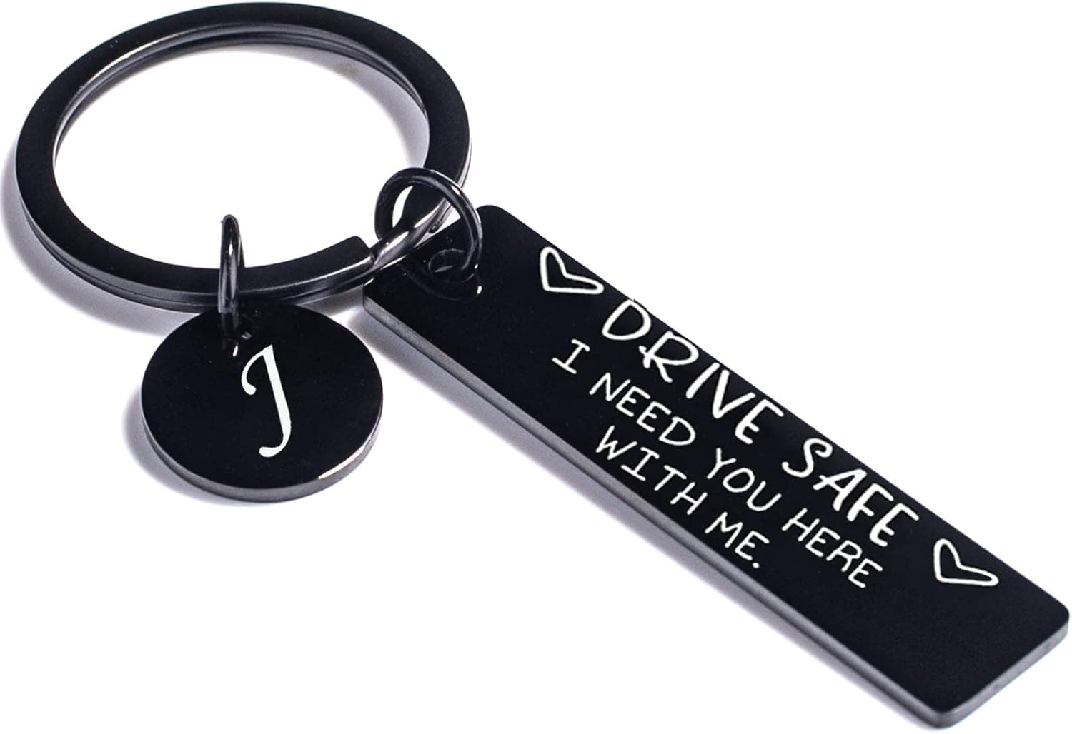 ManFeimao Drive Safe Keychain for Boyfriend I need you here with me 26 Letters Keychain Couple Keychains Gift for Boyfriend husband