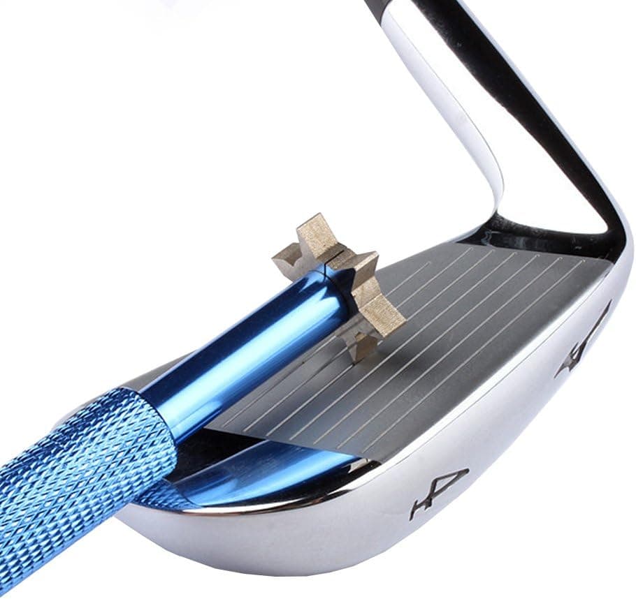 Golf Club Groove Sharpener with 6 Heads - Ideal for Optimal Backspin and Ball Control - Perfect Tool for Wedges and Utility Clubs