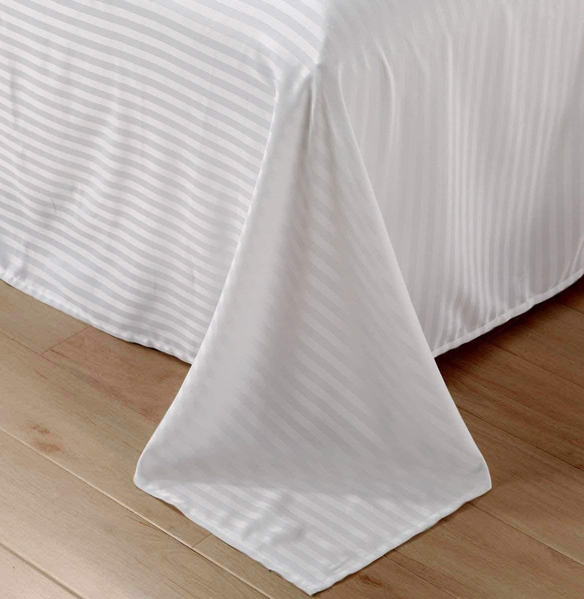 TRIDENT Whites Flat Sheet Fine Quality Cotton Soft and Easy Care - (Hotel King Flat Sheet, White)