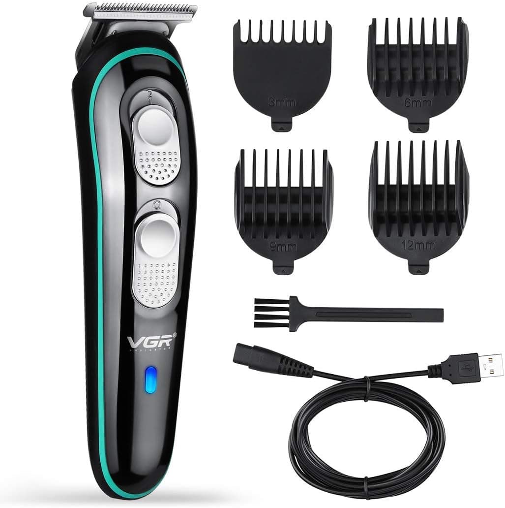 Cordless Hair Clippers & Hair Trimmers, VGR Mens Hair Clipper Beard Trimmer USB Rechargeable Hair Cutting Kit for Men, Corded & Cordless Use Grooming Kit Waterproof