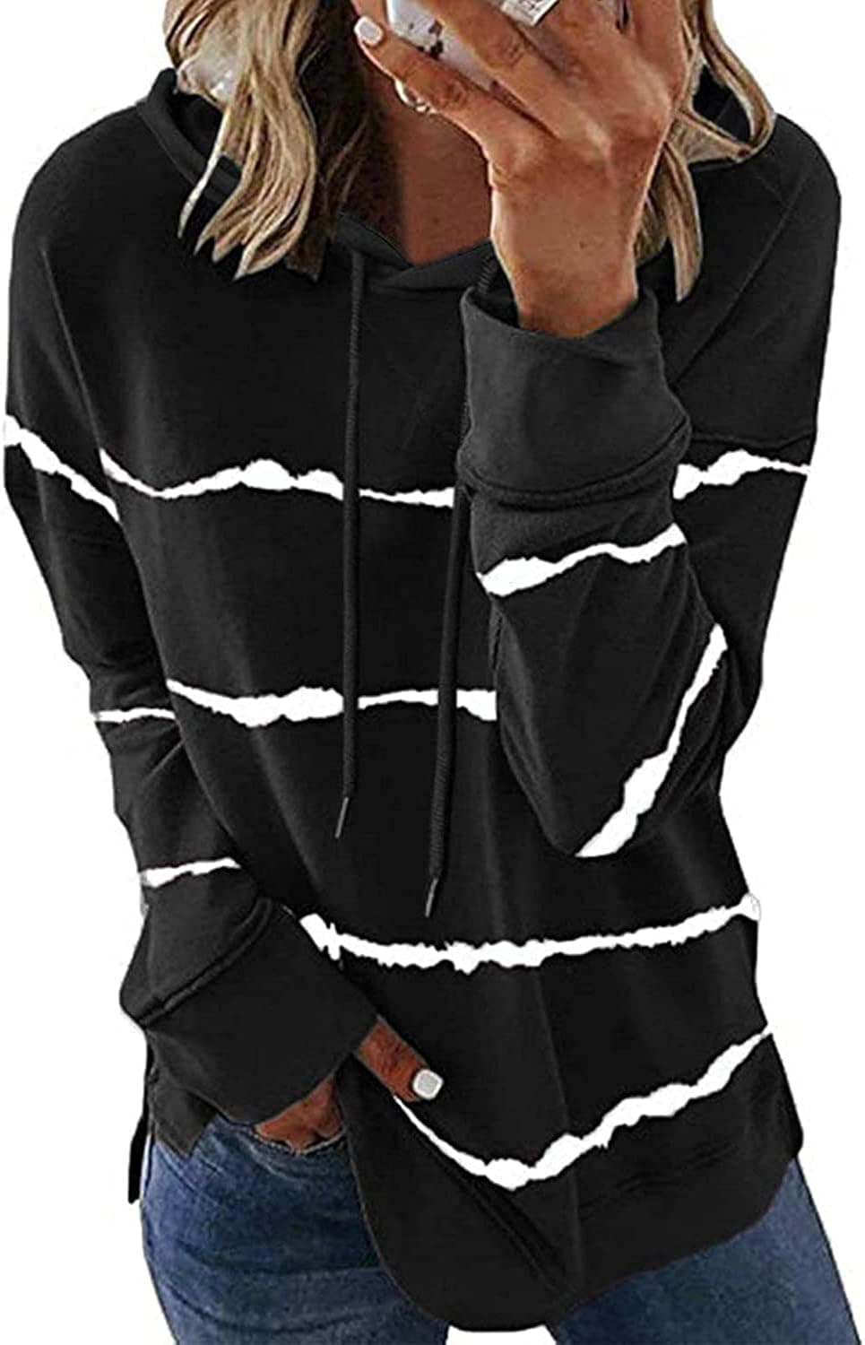 Fangcloudy Womens Fall Clothes Rainbow Print Sweatshirt Teens Girls Cute Hoodies Casual Pullover Long Sleeve Novelty Tops