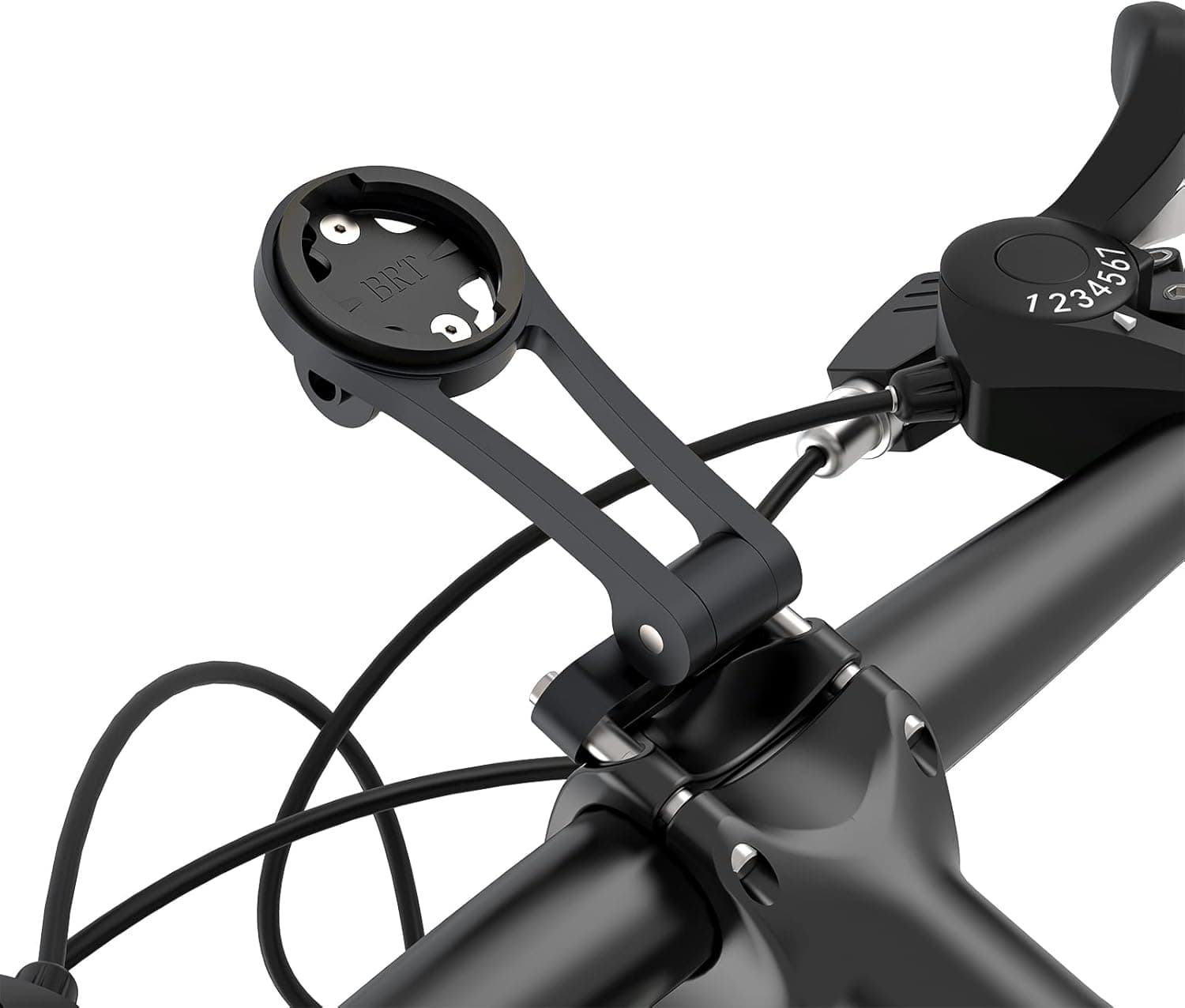 Out Front Bike Computer Mount - Adjustable Mount for Garmin Wahoo, Cycling Computer Extended Mount, Road Mountain Bike Accessories for 32mm Handlebar, Bicycle Phone Flashlight Stem Bracket (Black)