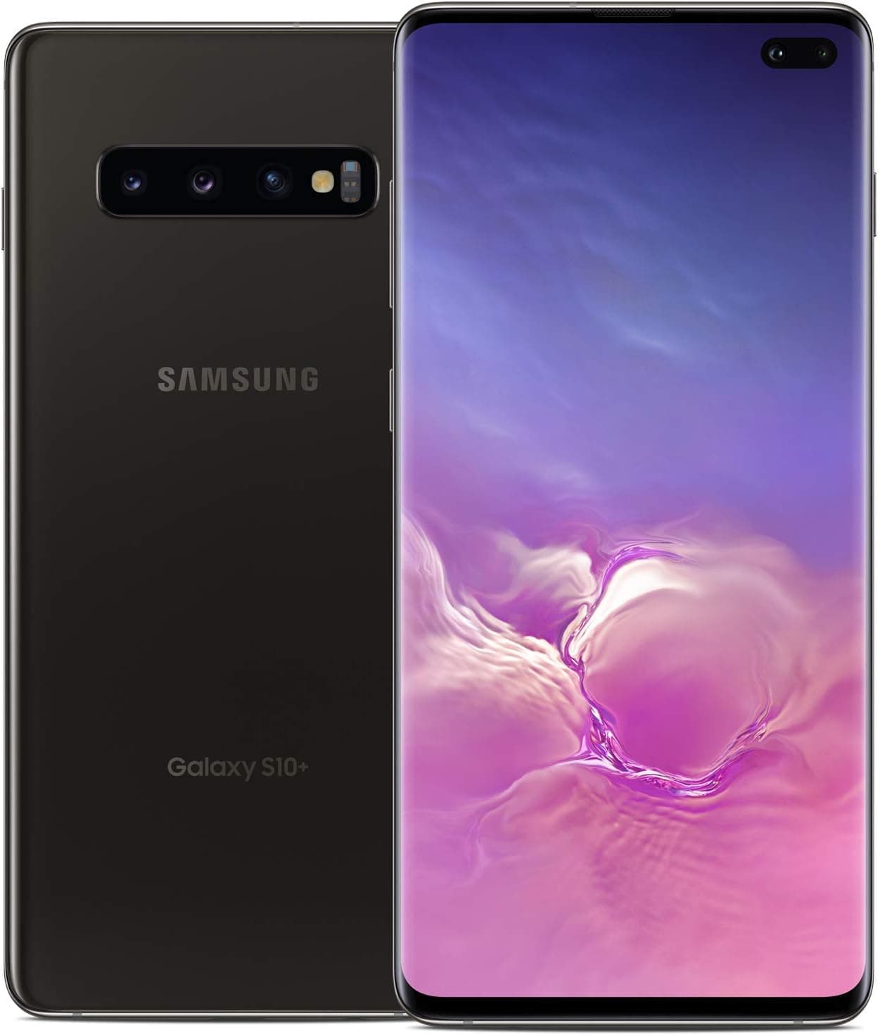 Samsung Galaxy S10+ Plus G975F GSM Unlocked Smartphone (Renewed) (Ceramic Black, 128GB)