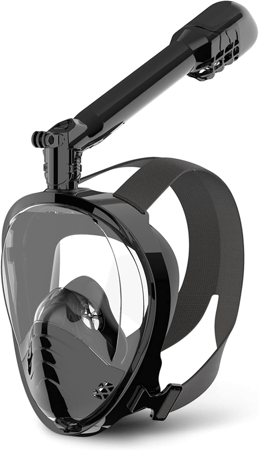 AXUAN Snorkel Mask Full Face,360° Lengthen Rotatable Snorkel with Camera Mount,Snorkel Gear Snorkeling Mask Anti-Leak Anti-Fog with Safety Breathing System for Adult Youth Kids