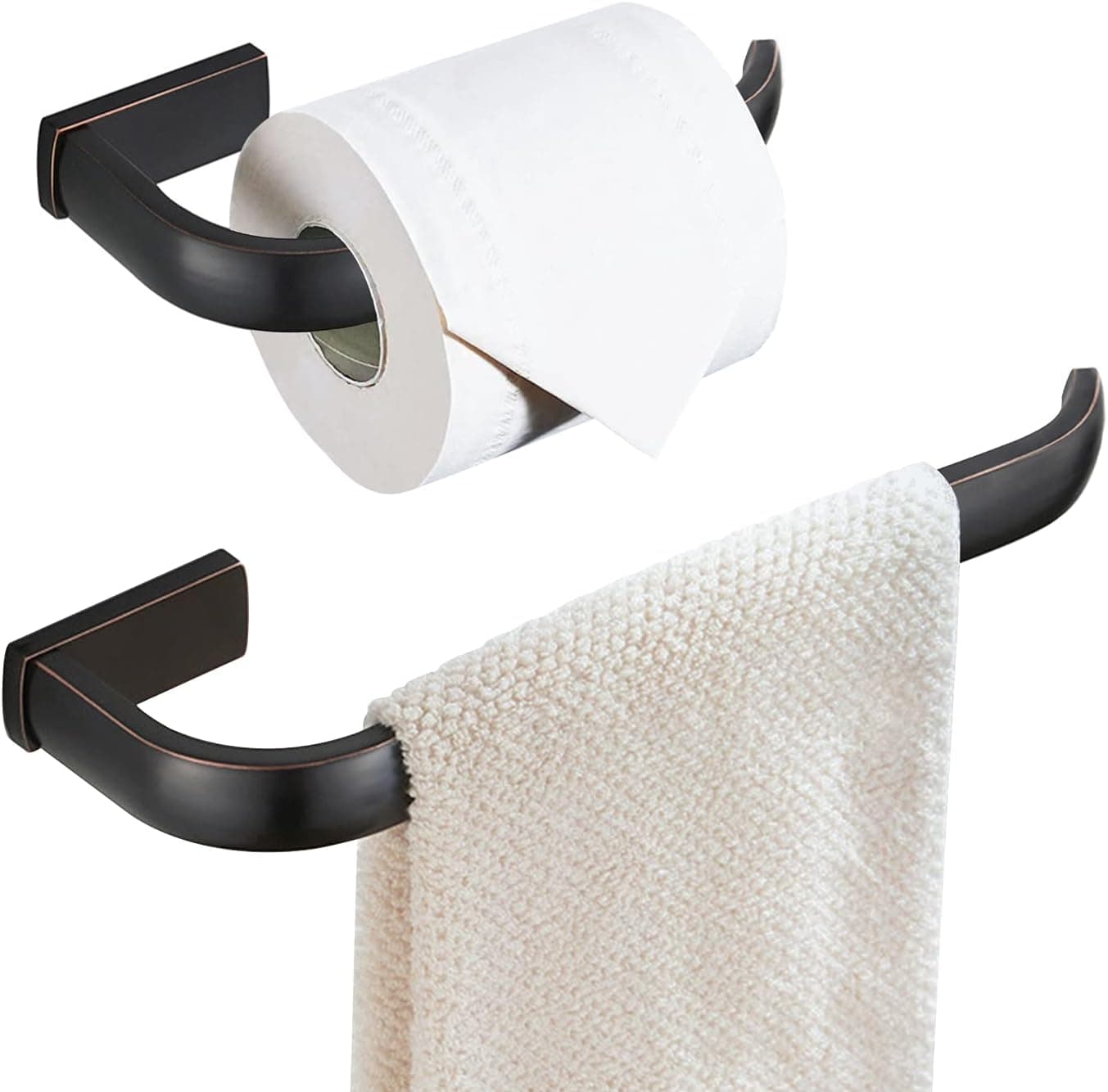 WINCASE Bronze Towel Holder Set , Oil Rubbed Toilet Paper Holder, Bathroom Hardware Set Towel Ring Wall Mounted ORB