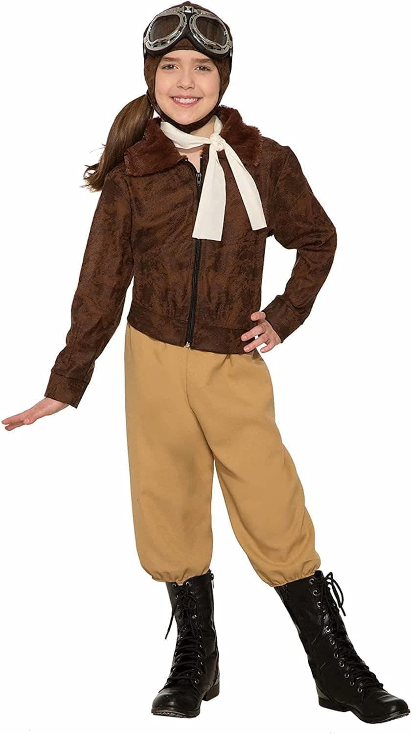 Forum Novelties Girl's Amelia Earheart Historical Costume