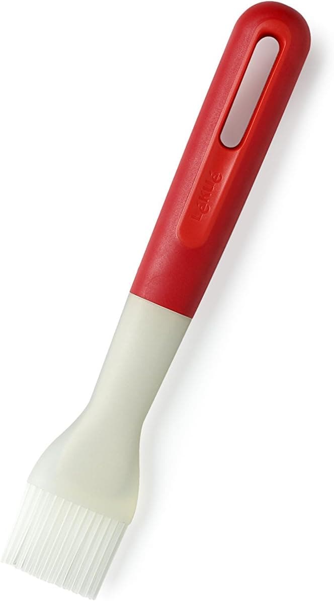 Lekue Pastry/Basting Brush With Silicone Tip, Red
