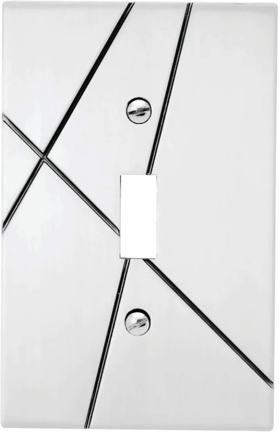 Peelco Single Switch Plate PCST4400 – Modern Single Toggle Wall Plate - Matching Screws Included, Polished Chrome