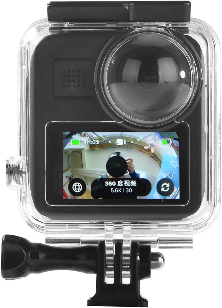 Waterproof Housing Case for Gopro Max Action Camera, Underwater Diving Protective Shell 30M with Bracket Accessories