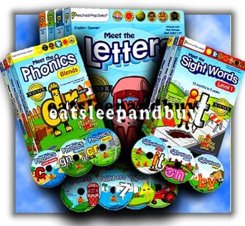 PRESCHOOL PREP COMPANY 10 DVD SERIES COLLECTION SERIES SET MEET THE SIGHT WORDS PHONICS