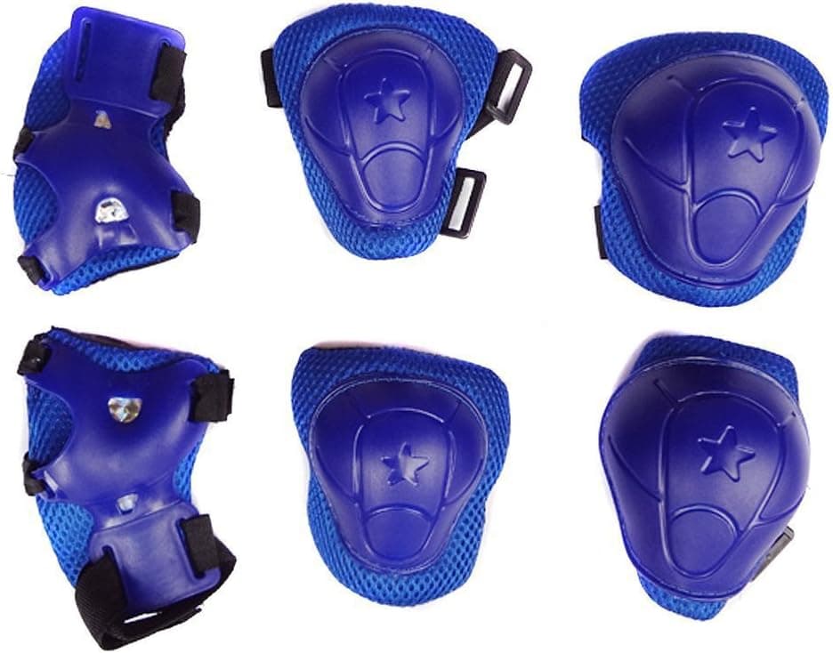 Zcargel Kid's Roller Blading Wrist Elbow Knee Pads Blades Guard 6 PCS Set