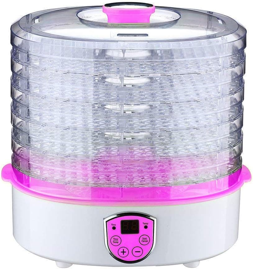 PowerDoF 01 FD280B Premium Countertop Food Dehydrator with 5 Adjustable Tray Drying System, Standard, White