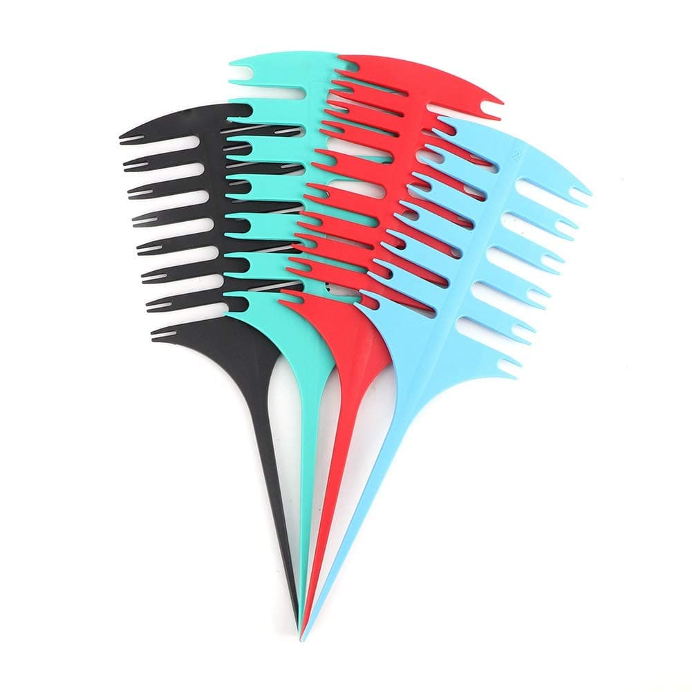 Weaving & Sectioning Foiling Comb, Hair Highlight Sectioning Comb, Weaving and Sectioning Foiling Comb Highlight Dye Hair Tool for Hair Coloring Highlighting Microbraiding Dyeing Sectioning Comb
