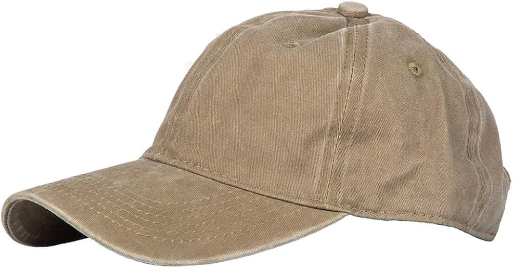 Belleet Men's Baseball Cap Dad Hat Washed Distressed Easily Adjustable Unisex Plain Ponytai Trucker Hats