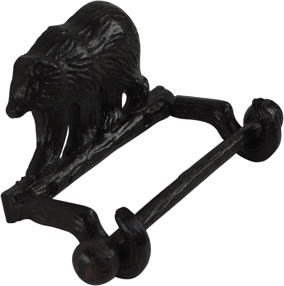 MH,LLC Treasure Gurus Wall Mount Bear Rustic Toilet Paper Holder