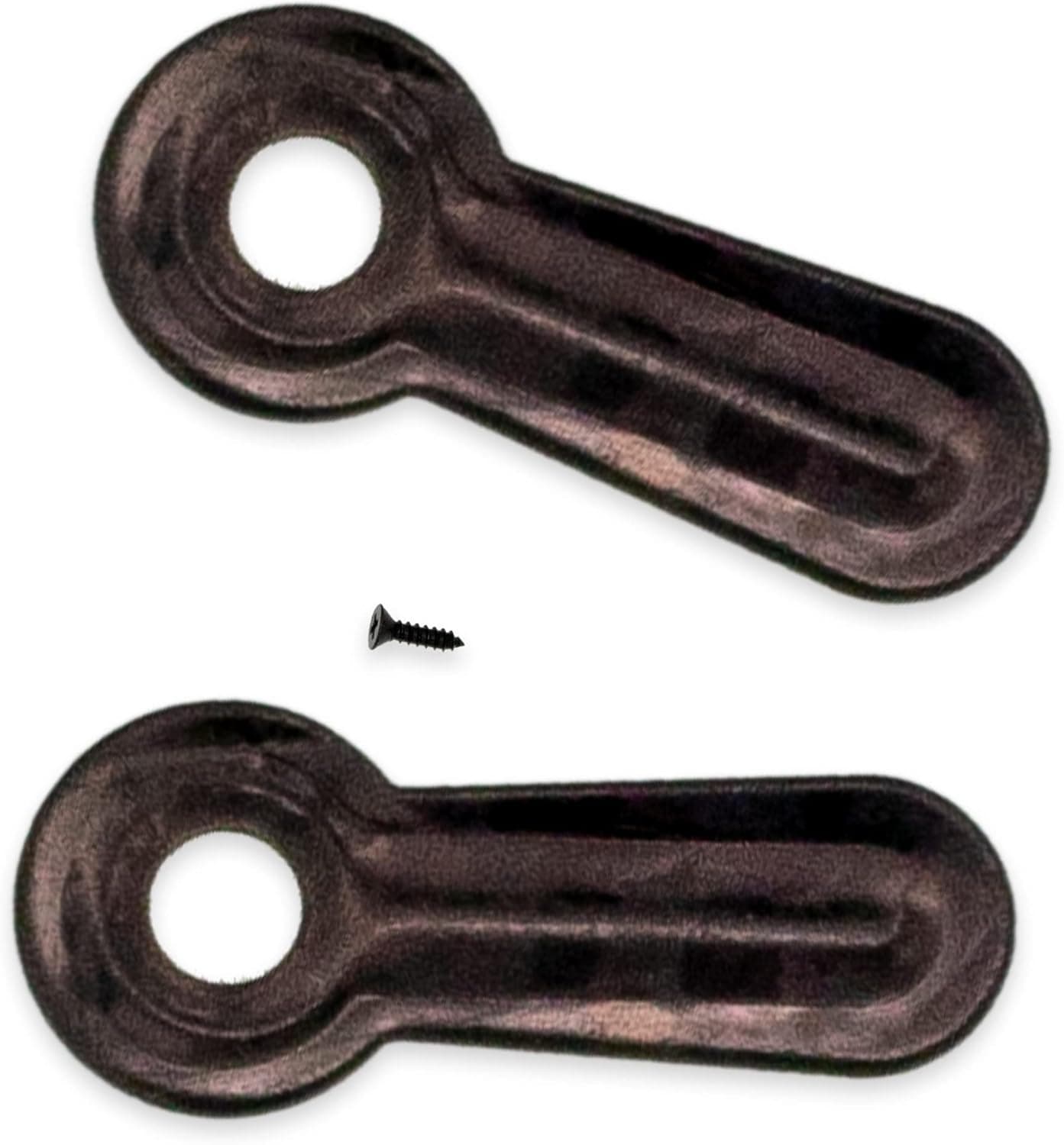 200 Black Plated Ridged Picture Frame Turn Button 1" with Black Screws