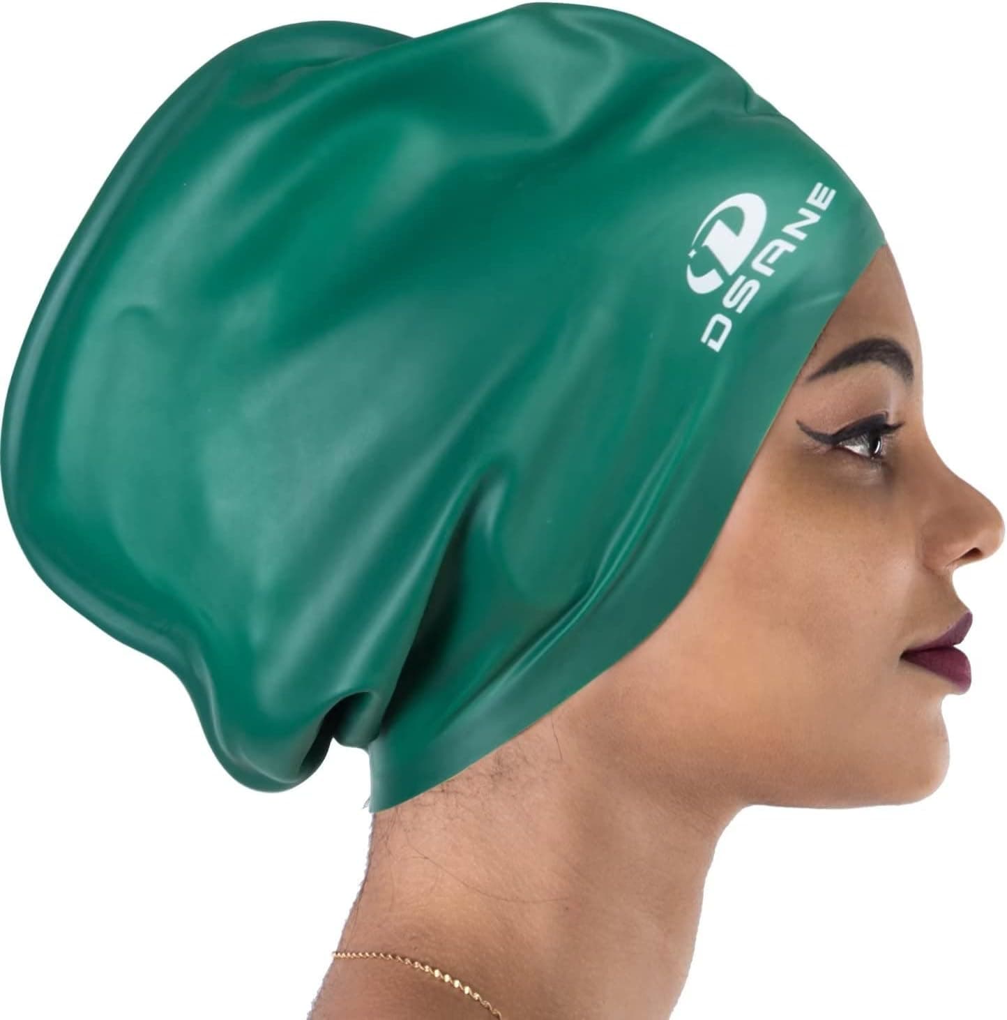 Dsane Extra Large Swimming Cap for Women and Men,Special Design Swim Cap for Very Long Thick Curly Hair&Dreadlocks Weaves Braids Afros Silicone Keep Your Hair Dry