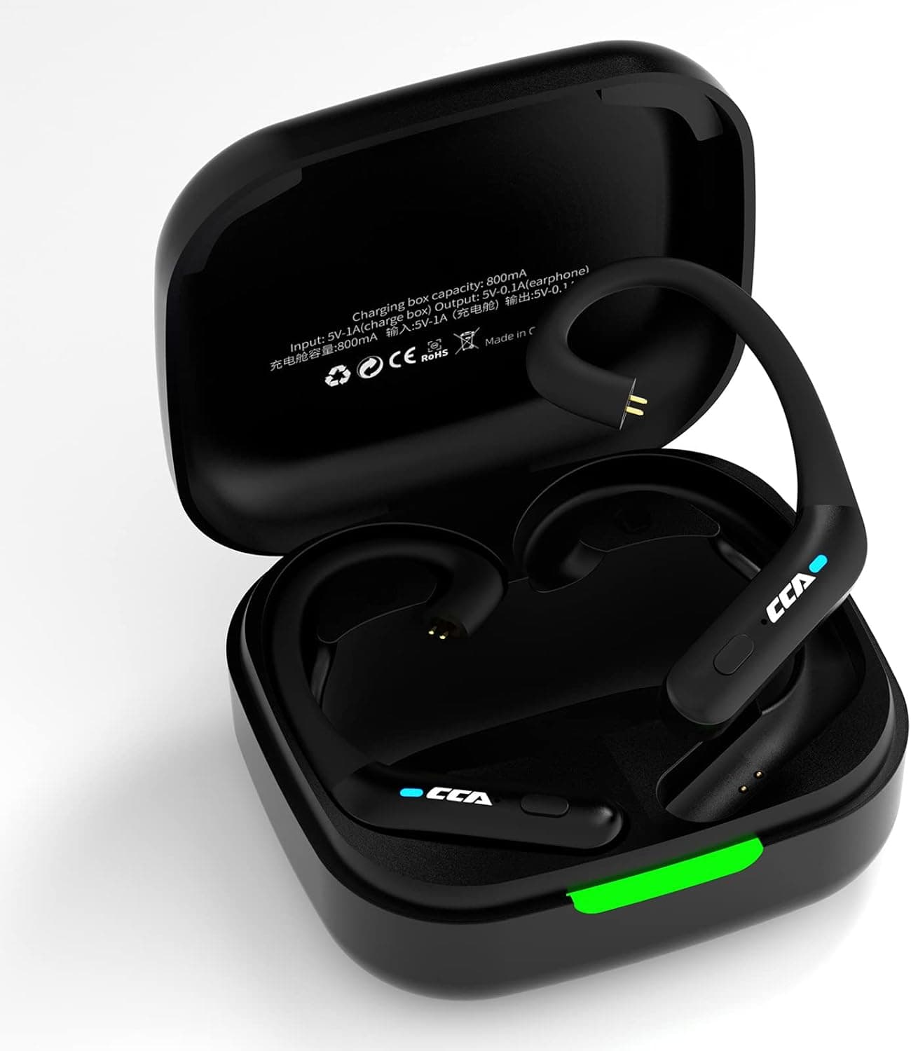 CCA BTX Bluetooth 5.2 Module IEM Bluetooth Adapter with Mic Waterproof Ear Hook Extra Long Battery Life Bluetooth Cable for ​KZ ZS10 PRO/ZSN Pro X/ZSN PRO/ZSN/AS16/ZAX/DQ6 /CCA CA16 /C12/CRA(C pin)