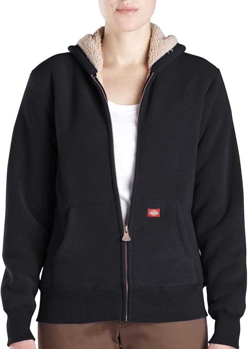 Dickies Women's Sherpa Bonded-Fleece Hooded Jacket