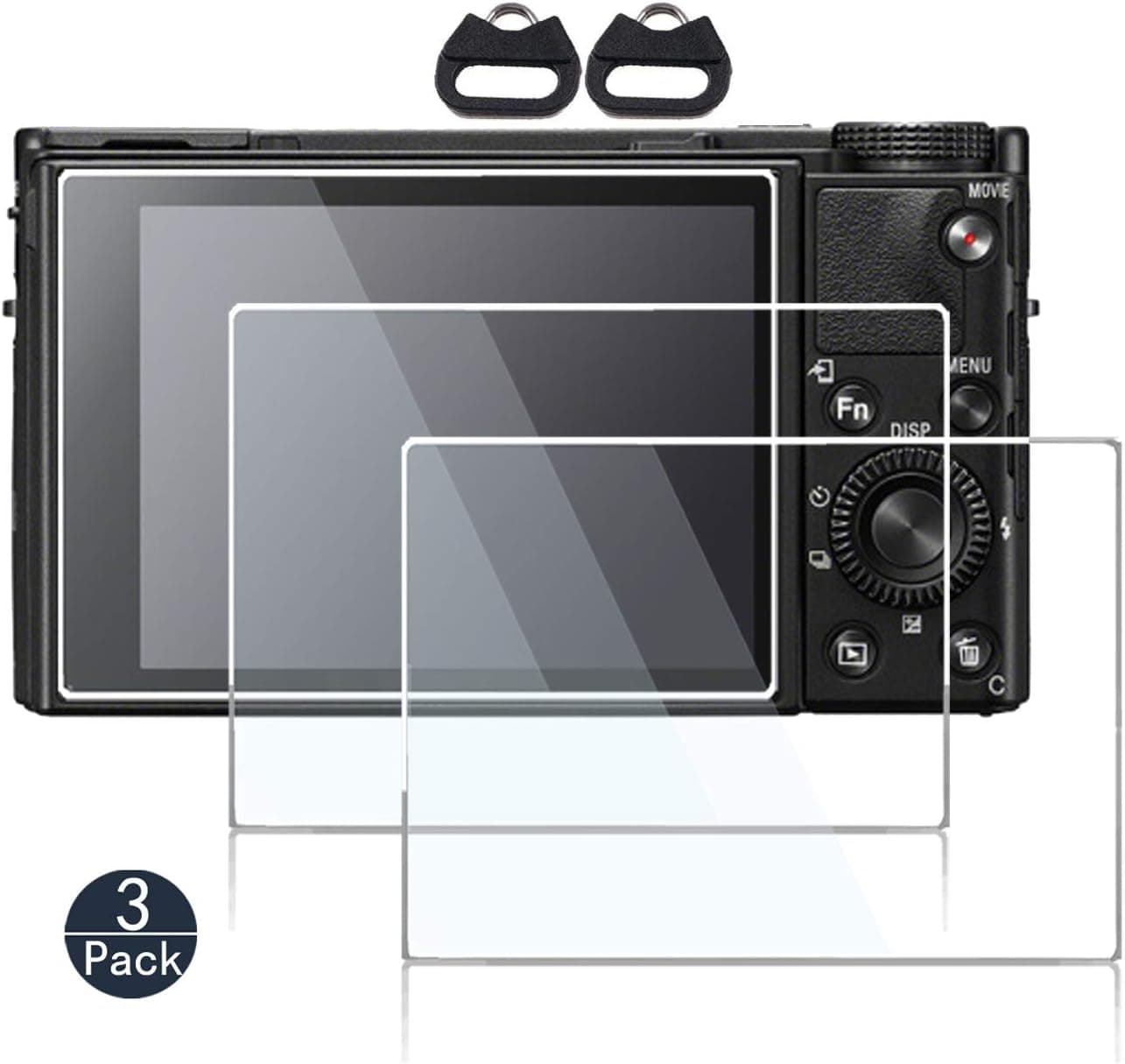 Glass Screen Protector Compatible Sony ZV-1 ZV1 RX100 VII DSCRX100M7 Compact Camera,debous Anti-scratch Tempered Glass crystal-clear Hard Protective Film Shield Cover Guard protection (3pack)
