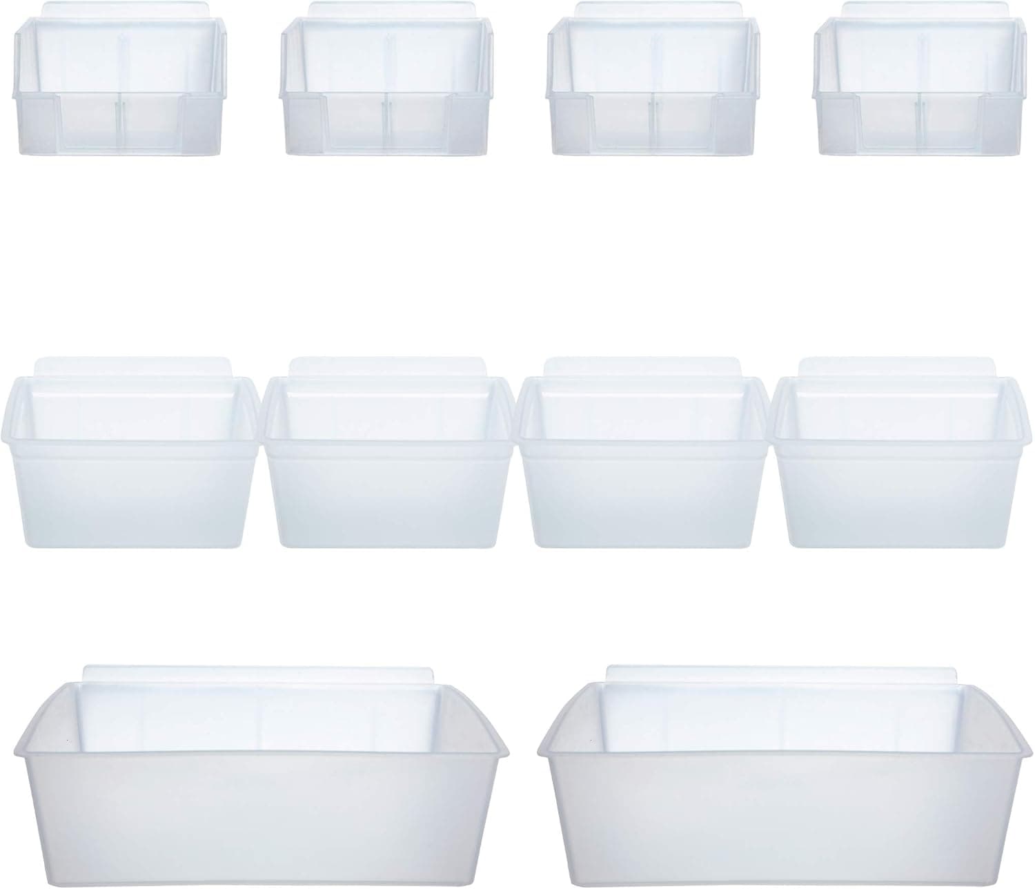 Crownwall Universal Slatwall Storage Bin Kit, 10-Piece