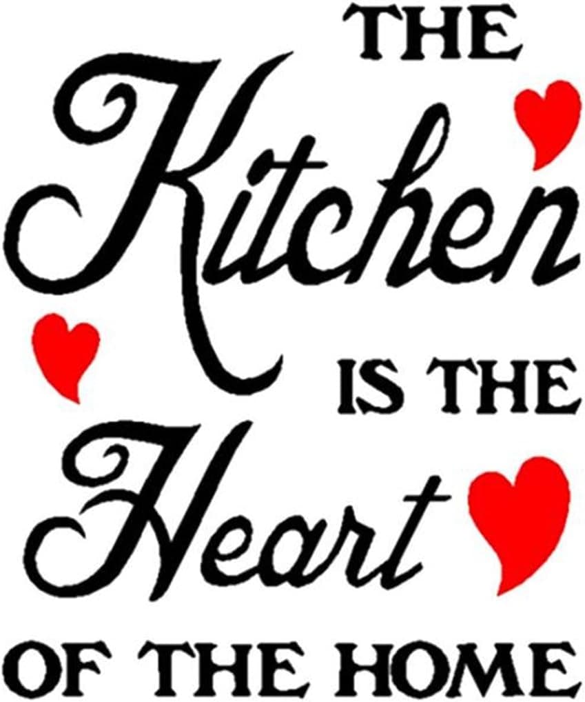 UINKE THE Kitchen IS THE Heart OF THE HOME Wall Decal Sticker Home Art Vinyl Removable Decor