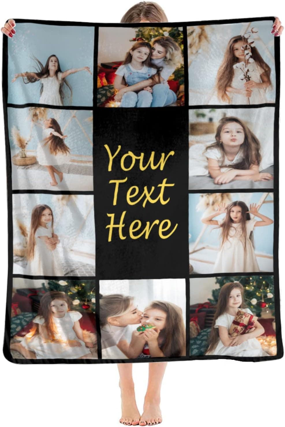OKnown Customized Blanket with Photos,Gifts for Lover, Wife, Girlfriend Personalized Blankets with Picture, Custom Memories Pattern Fleece Throw Blanket, for Birthday, Memorial Day Anniversary