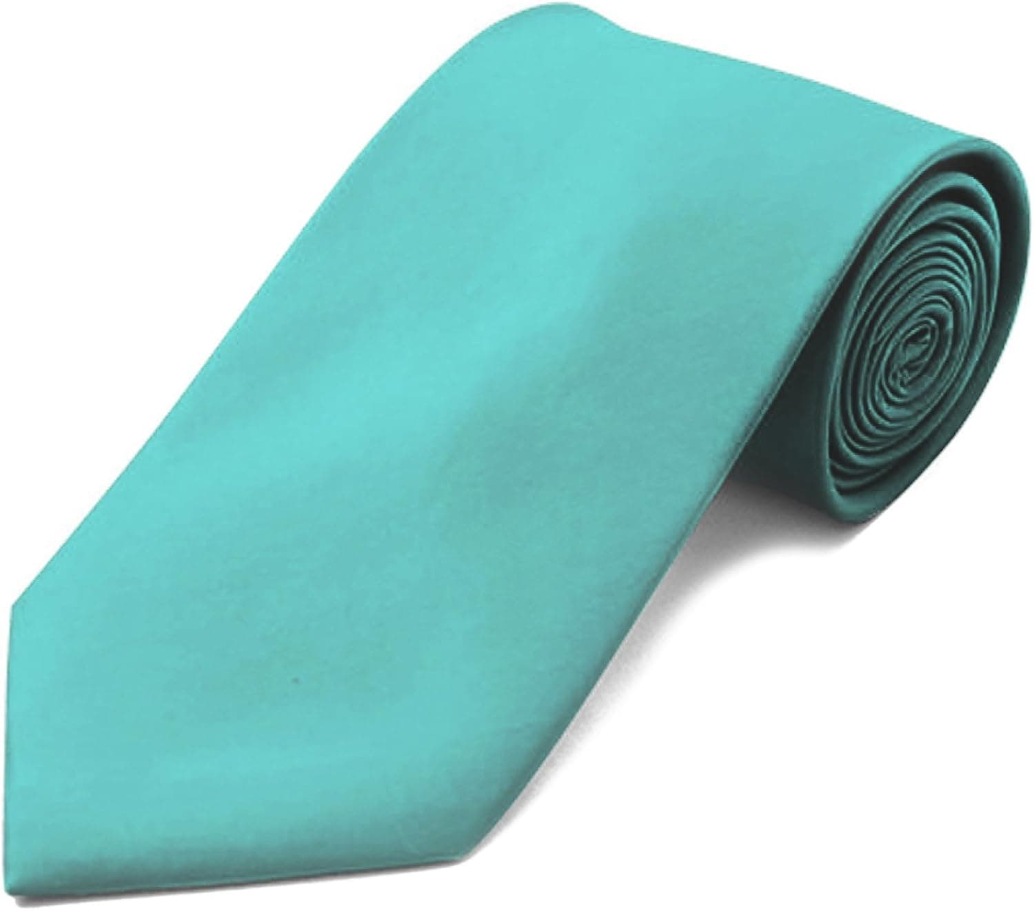 Poly Multi Solid Color Tie, Tourquoise